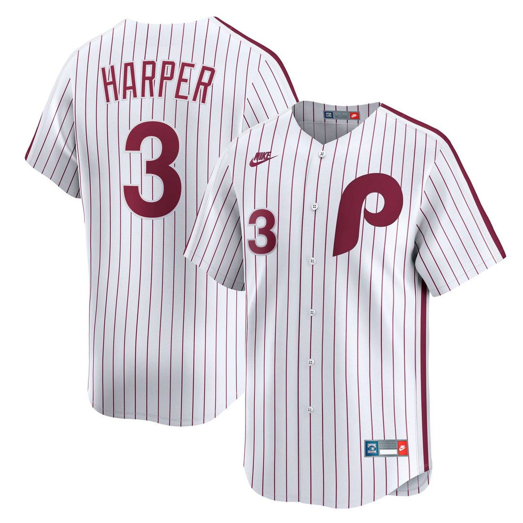 Philadelphia Phillies Bryce Harper | Nike White Cooperstown Collection Limited Jersey