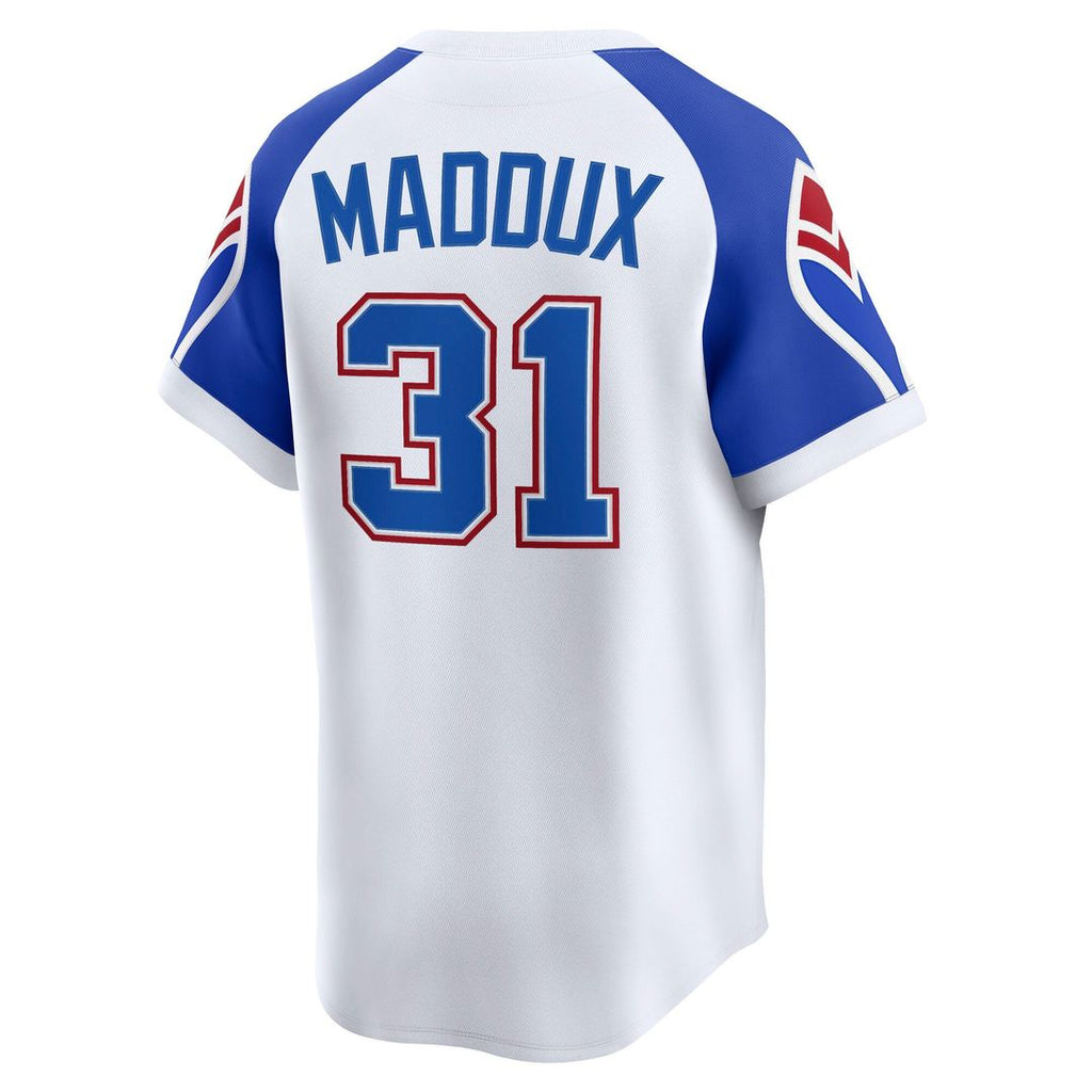 Atlanta Braves Greg Maddux | Nike White Throwback Cooperstown Collection Limited Jersey