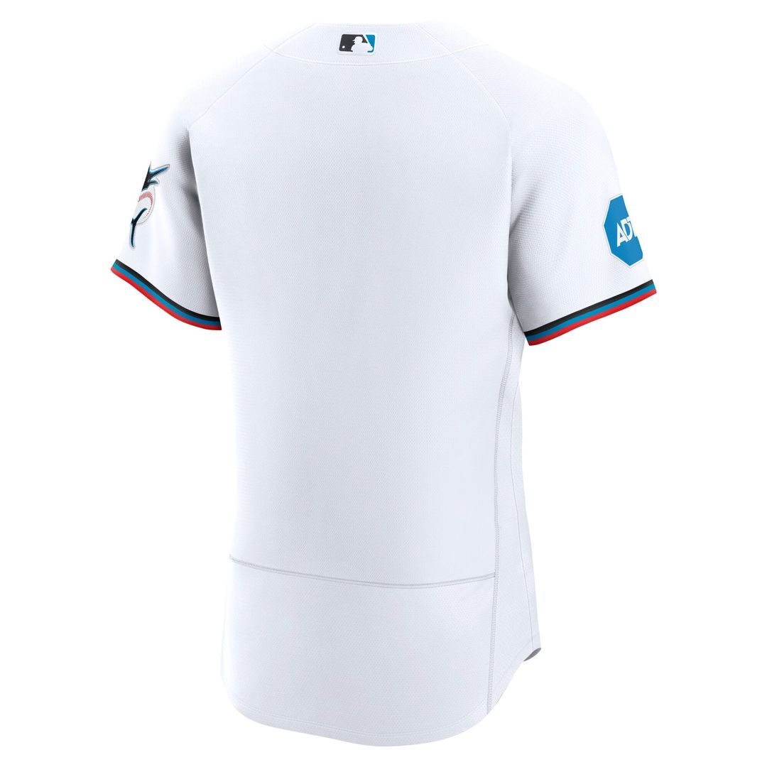 Miami Marlins | Nike White Home Sponsor Patch Authentic Jersey
