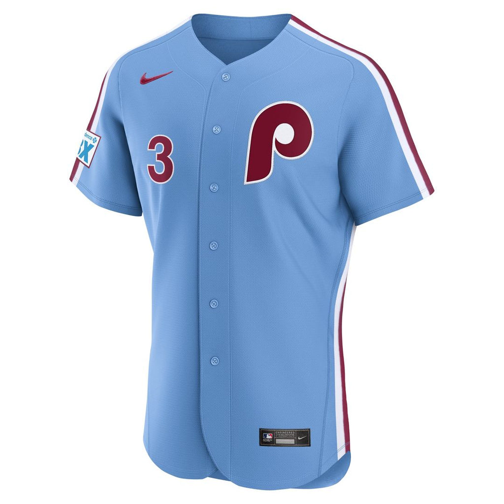Philadelphia Phillies Bryce Harper | Nike Light Blue Alternate Authentic Sponsor Patch Jersey