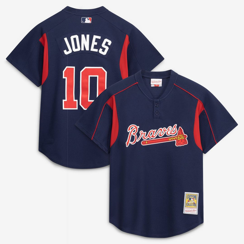 Atlanta Braves Chipper Jones | Mitchell & Ness Navy Authentic Batting Practice Jersey