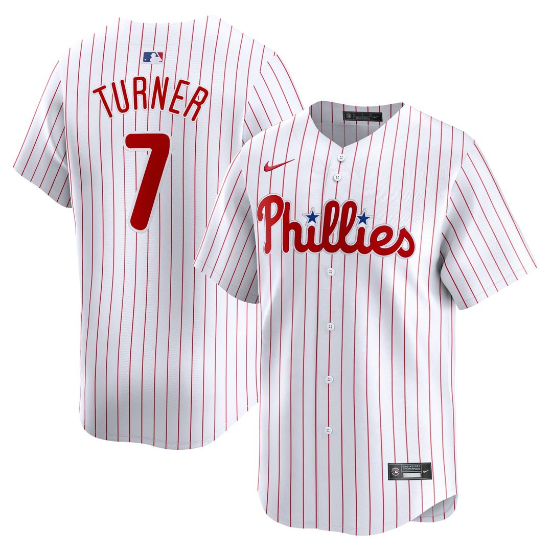 Philadelphia Phillies Trea Turner | Nike White Home Limited Player Jersey