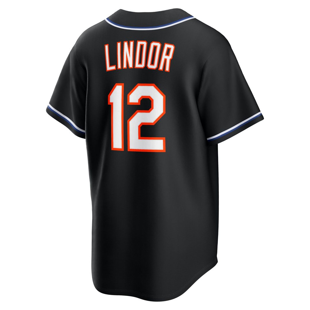 New York Mets Francisco Lindor | Nike Fashion Replica Black Out Jersey