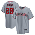 Washington Nationals James Wood | Nike Gray Road Replica Jersey