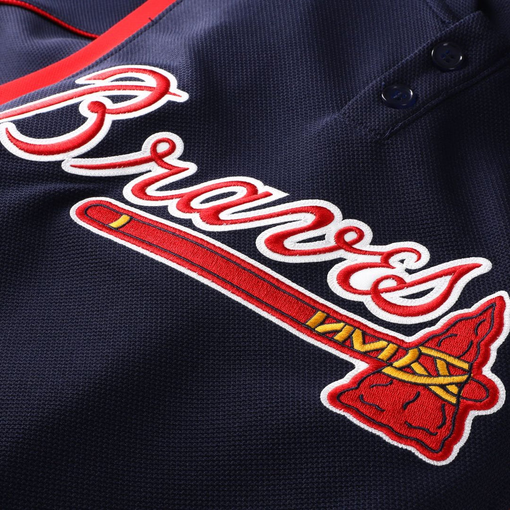 Atlanta Braves Chipper Jones | Mitchell & Ness Navy Authentic Batting Practice Jersey