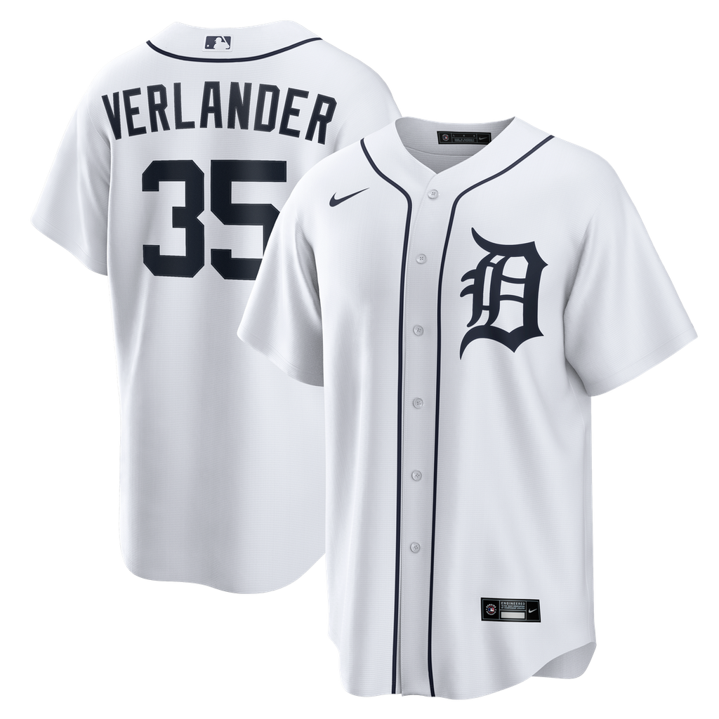 Detroit Tigers Justin Verlander | Nike White Home Replica Jersey