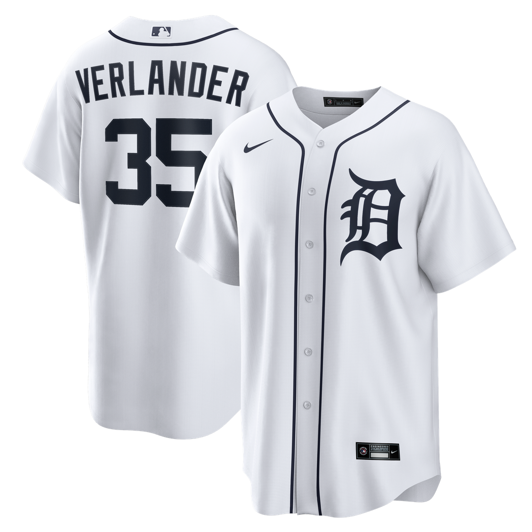 Detroit Tigers Justin Verlander | Nike White Home Replica Jersey