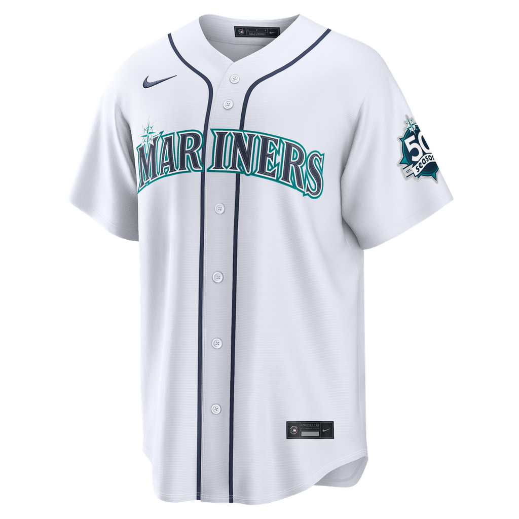 Seattle Mariners Julio Rodríguez | Nike Teal Alternate Stadium 50th Season Patch Jersey