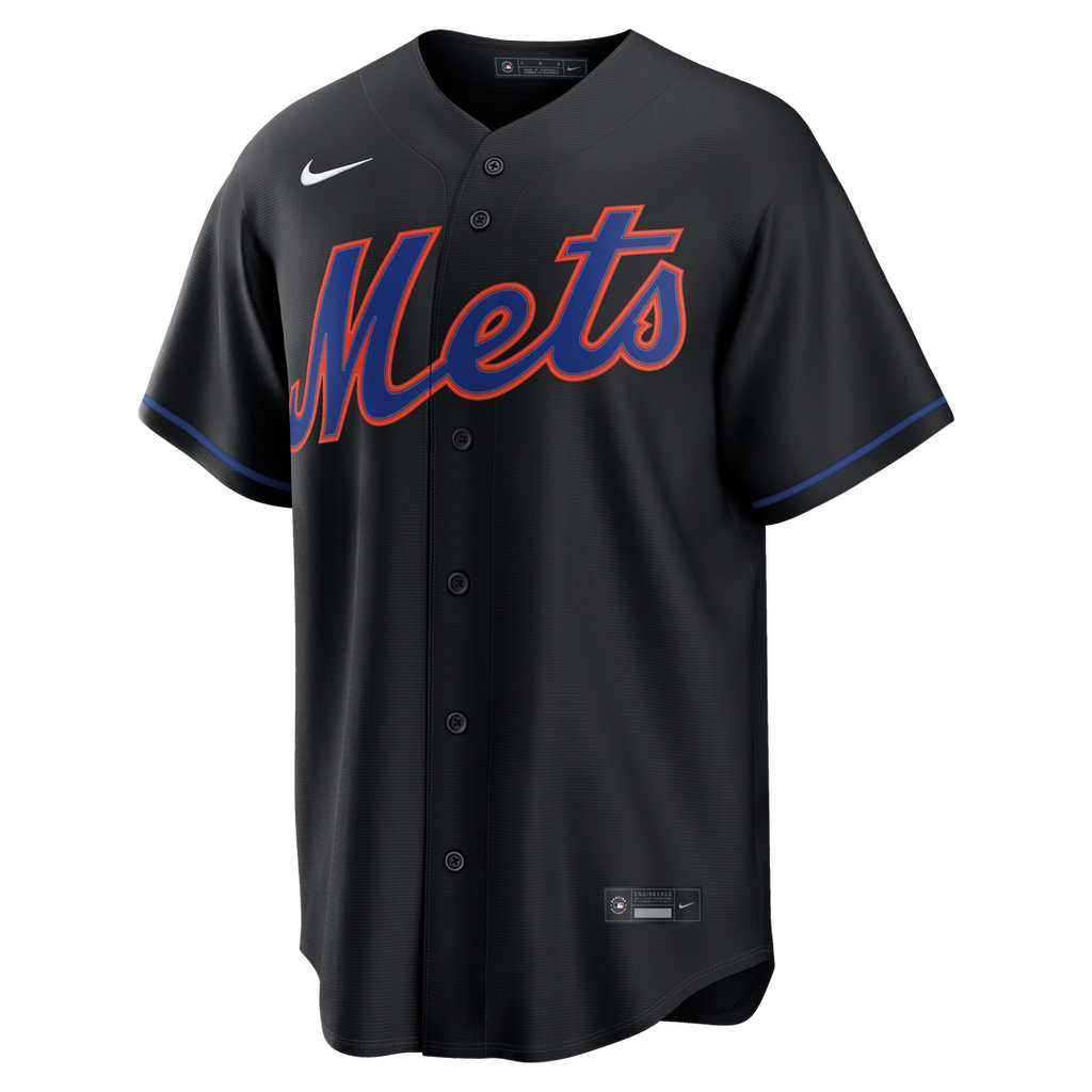 New York Mets Francisco Lindor | Nike Black Alternate Replica Jersey