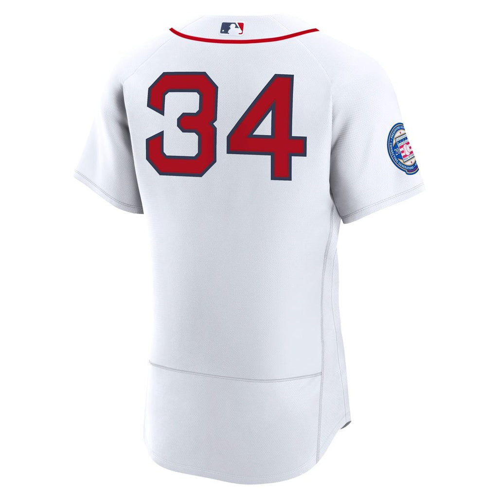 Boston Red Sox David Ortiz | Nike White Home Authentic Retired 2022 Hall of Fame Patch Jersey