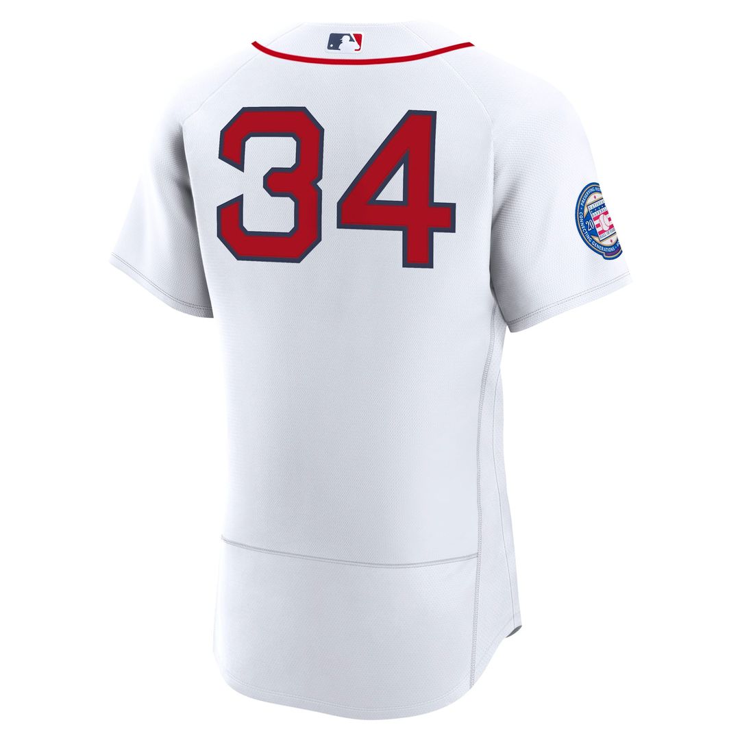 Boston Red Sox David Ortiz | Nike White Home Authentic Retired 2022 Hall of Fame Patch Jersey
