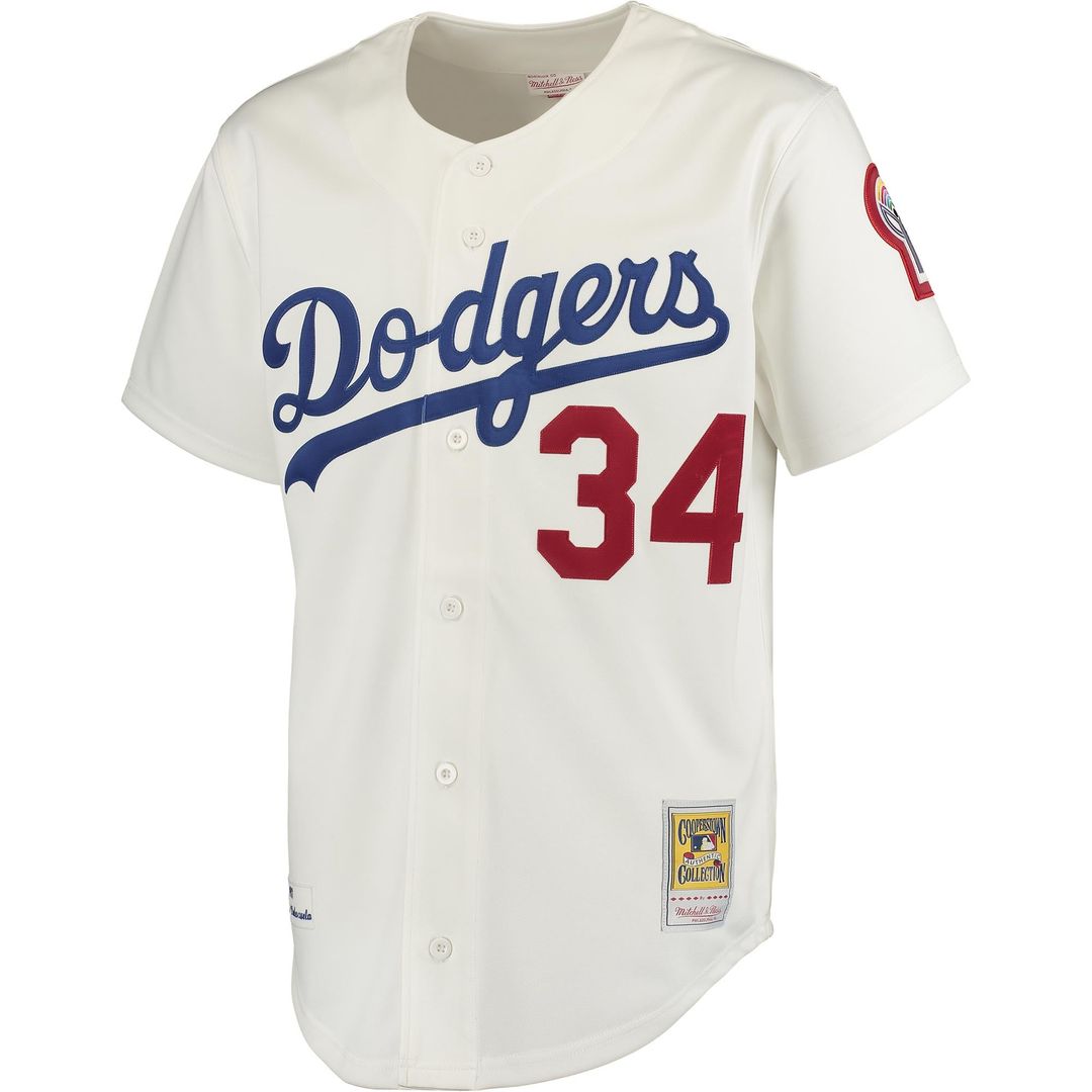 Los Angeles Dodgers Fernando Valenzuela | Mitchell & Ness Gray Road 1981 Cooperstown Collection Authentic Jersey