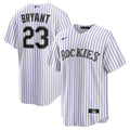 Colorado Rockies Kris Bryant | Nike White/Purple Replica Player Jersey