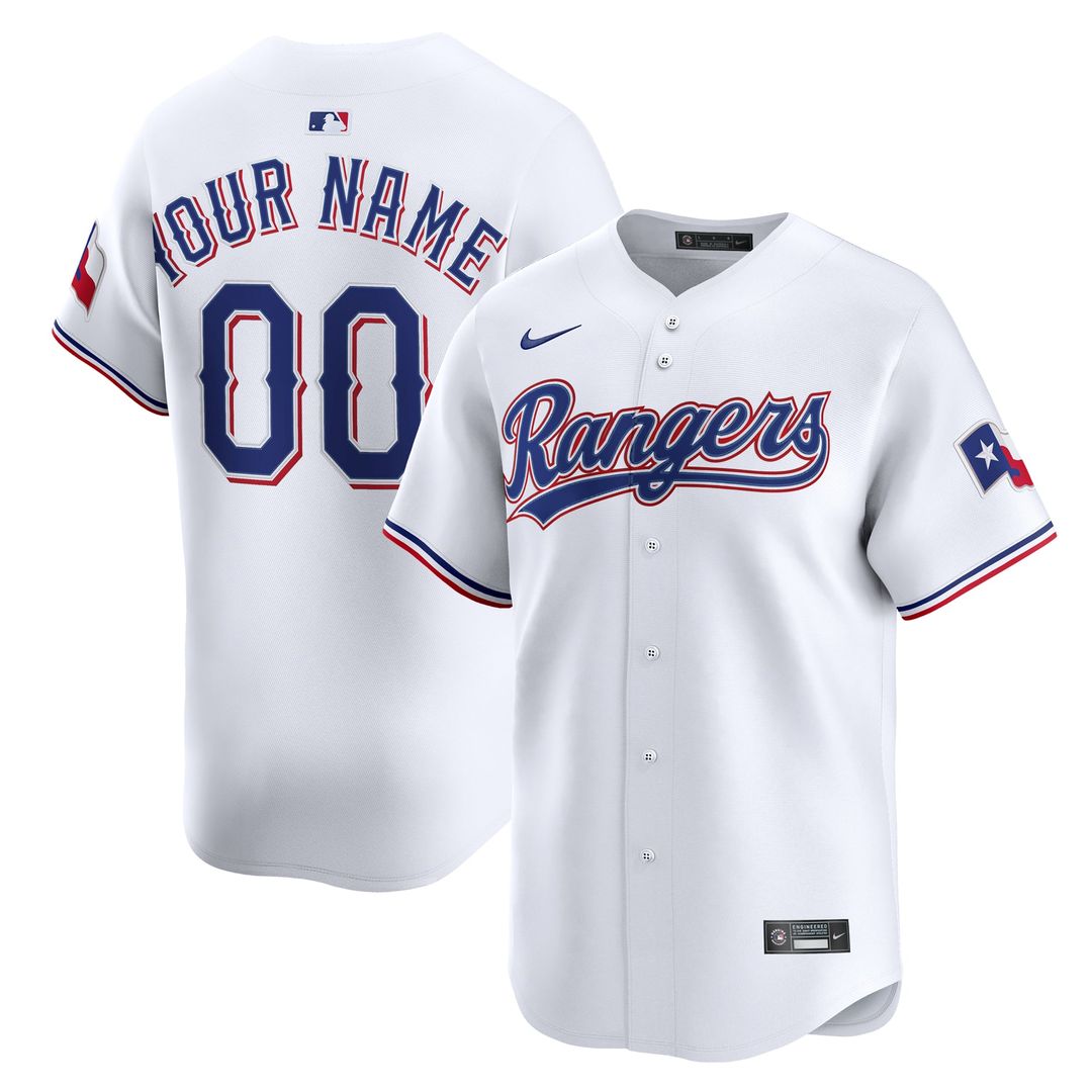 Texas Rangers | Nike White Home Limited Custom Jersey
