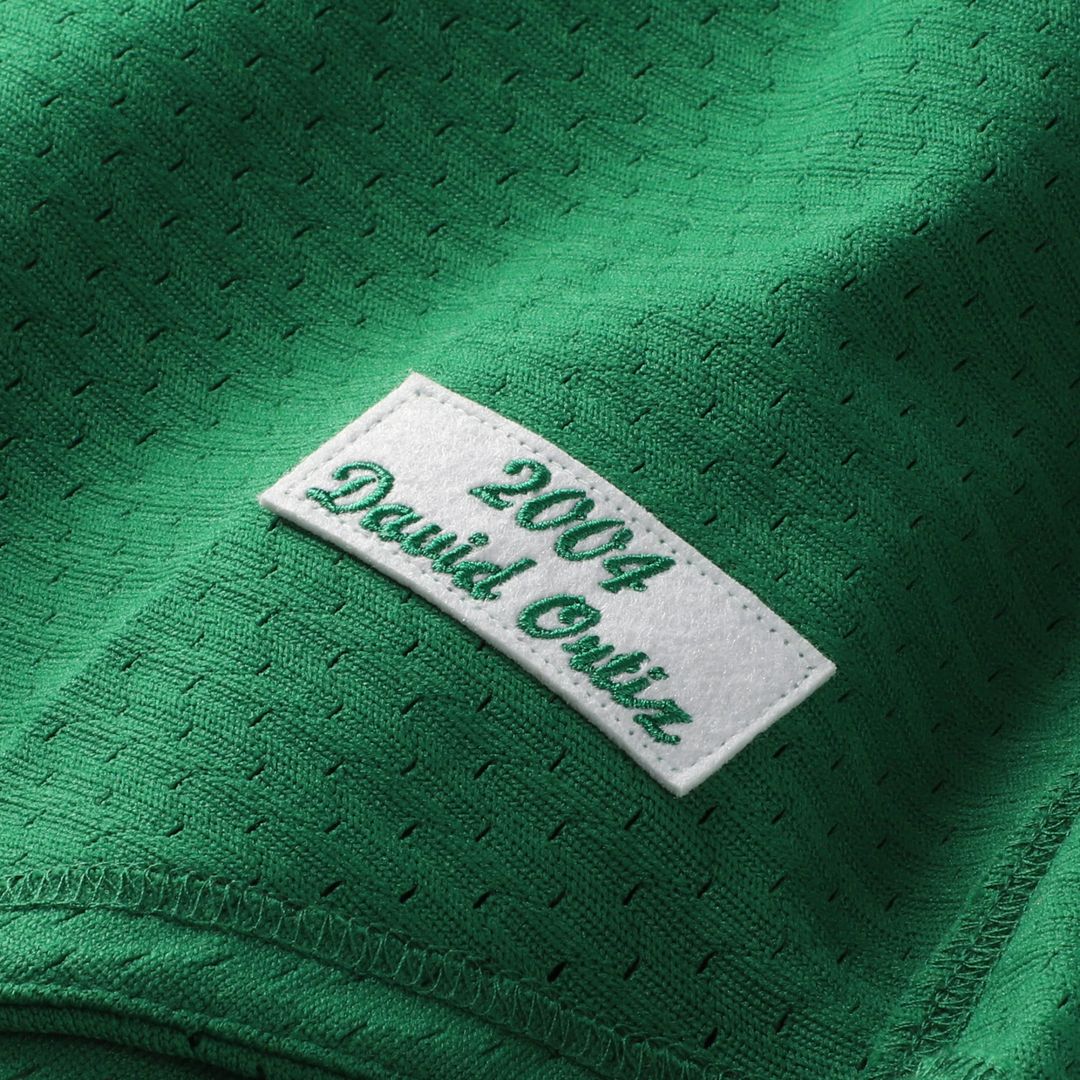 Boston Red Sox David Ortiz | Mitchell & Ness Kelly Green Big & Tall Cooperstown Collection Mesh Batting Practice Jersey