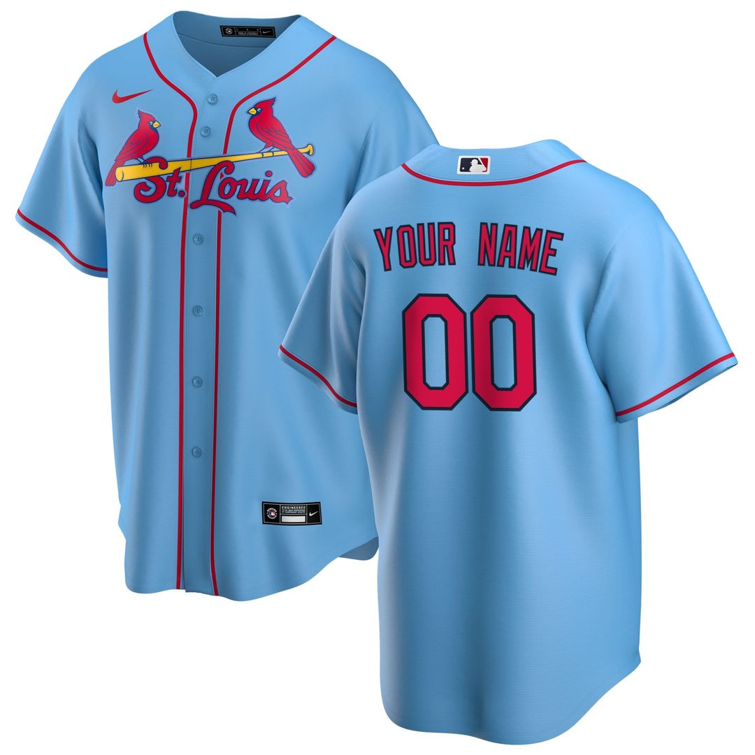 St. Louis Cardinals | Nike Light Blue Alternate Replica Custom Jersey