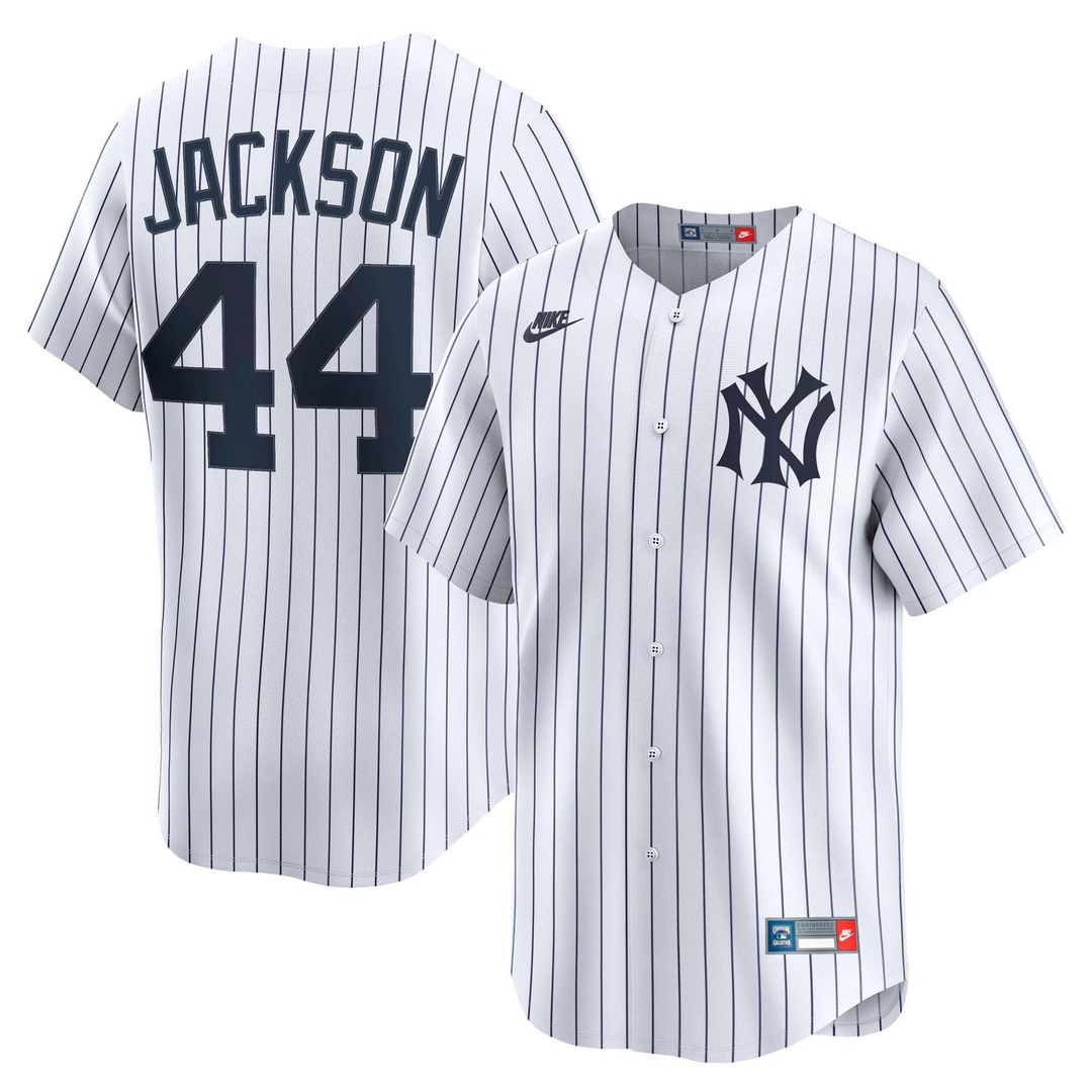 New York Yankees Reggie Jackson | Nike White Throwback Cooperstown Collection Limited Jersey