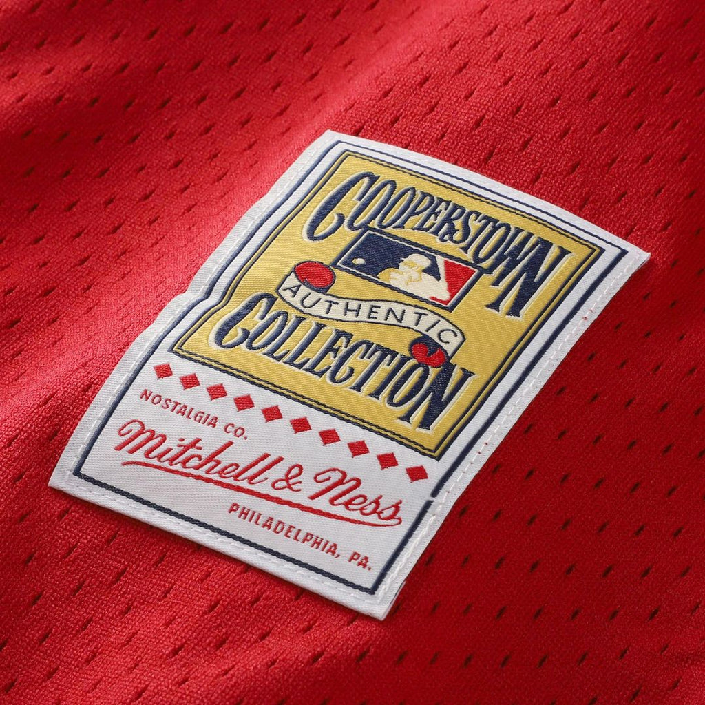 Cincinnati Reds Barry Larkin | Mitchell & Ness Black Cooperstown Collection Mesh Batting Practice Button-Up Jersey