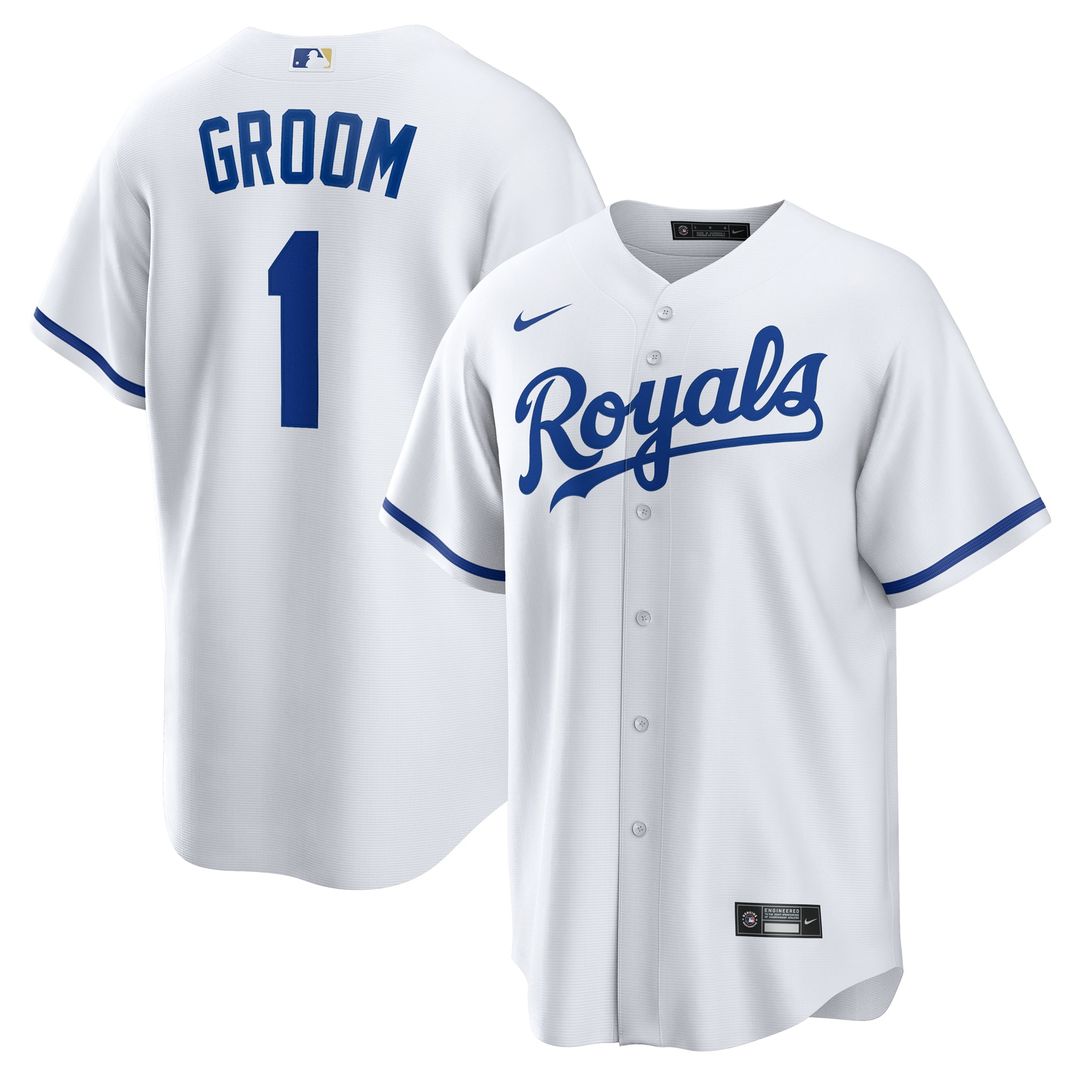 Kansas City Royals | Nike White #1 Groom Home Replica Jersey