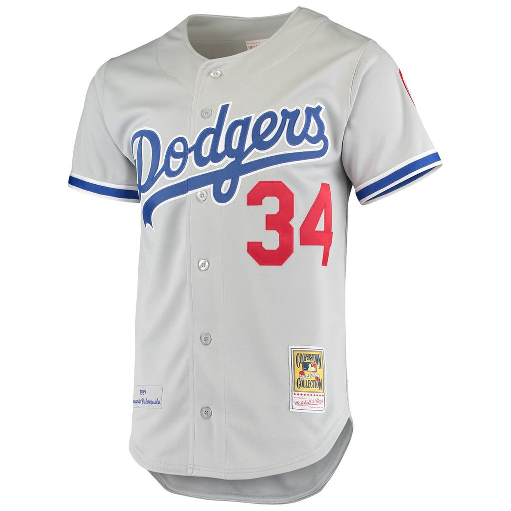 Los Angeles Dodgers Fernando Valenzuela | Mitchell & Ness Gray Authentic Jersey