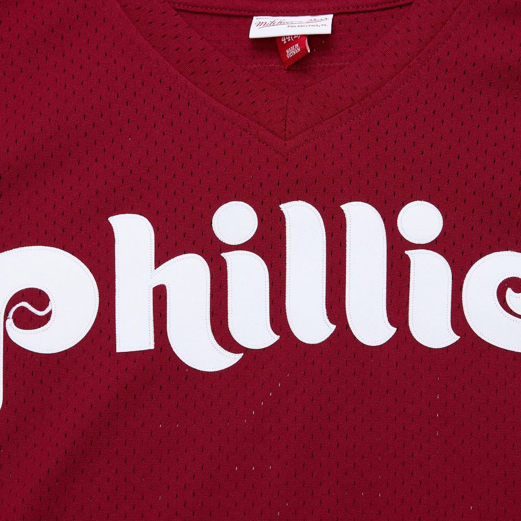 Philadelphia Phillies John Kruk | Mitchell & Ness Burgundy Big & Tall Cooperstown Collection Mesh Batting Practice Jersey