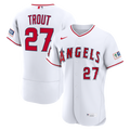 Los Angeles Angels Mike Trout | Nike White Home Authentic Sponsor Patch Jersey