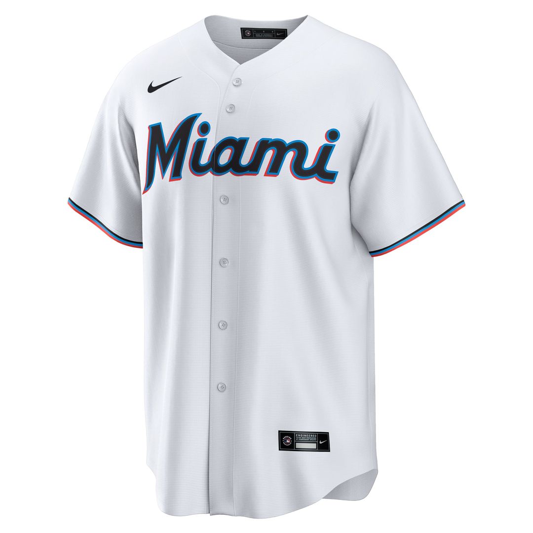 Miami Marlins Kyle Stowers | Nike White Home Replica Jersey