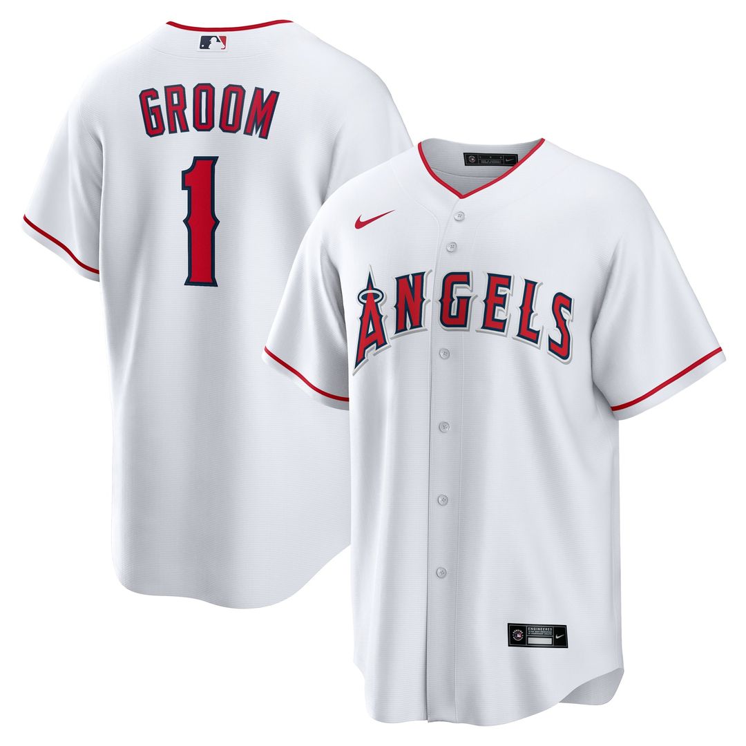 Los Angeles Angels | Nike White #1 Groom Home Replica Jersey