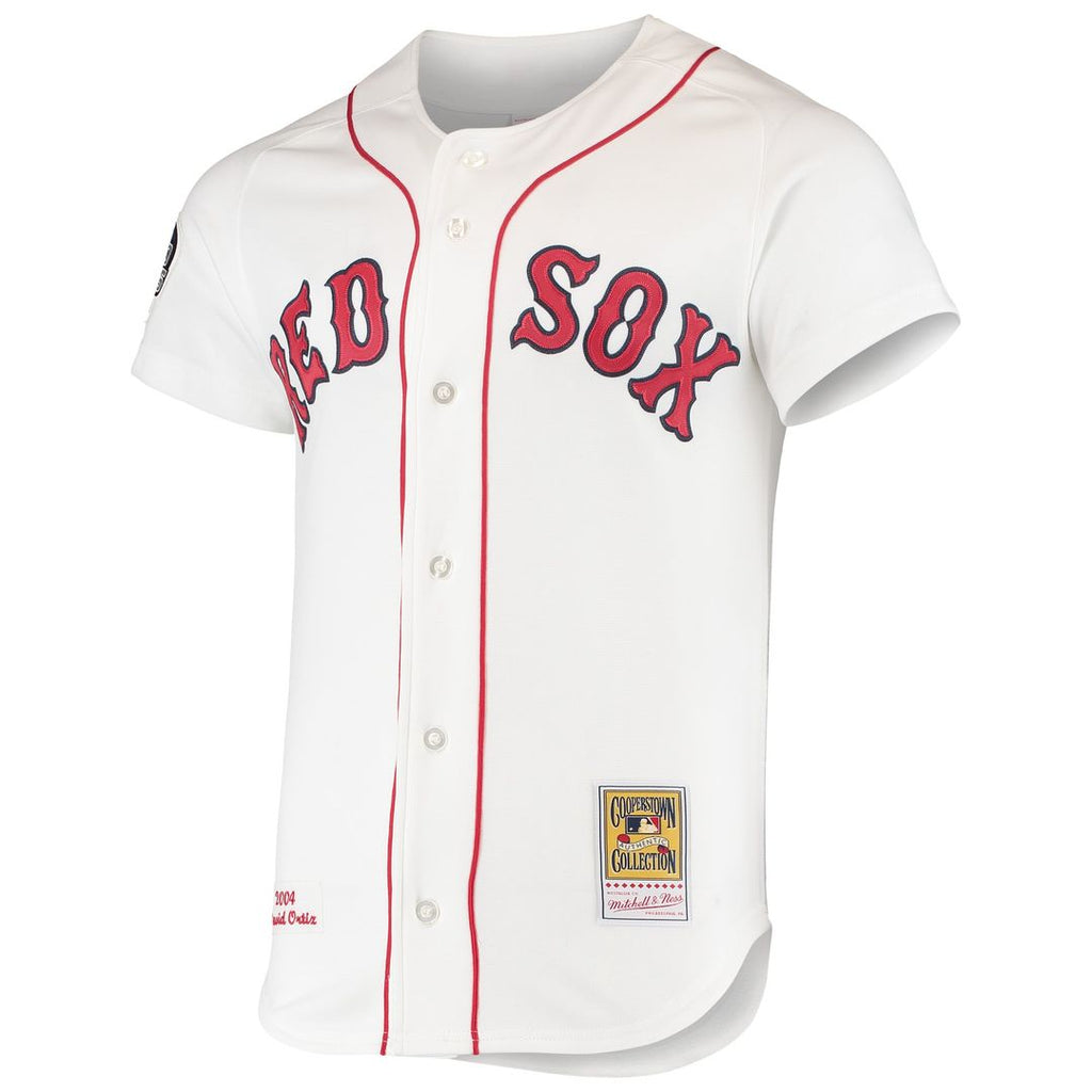 Boston Red Sox David Ortiz | Mitchell & Ness White 2004 Cooperstown Collection Home Authentic Jersey