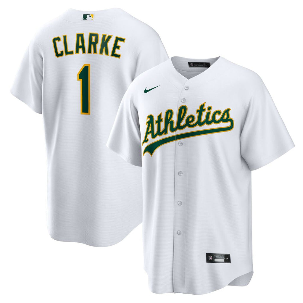 Athletics Denzel Clarke | Nike White Home Replica Jersey