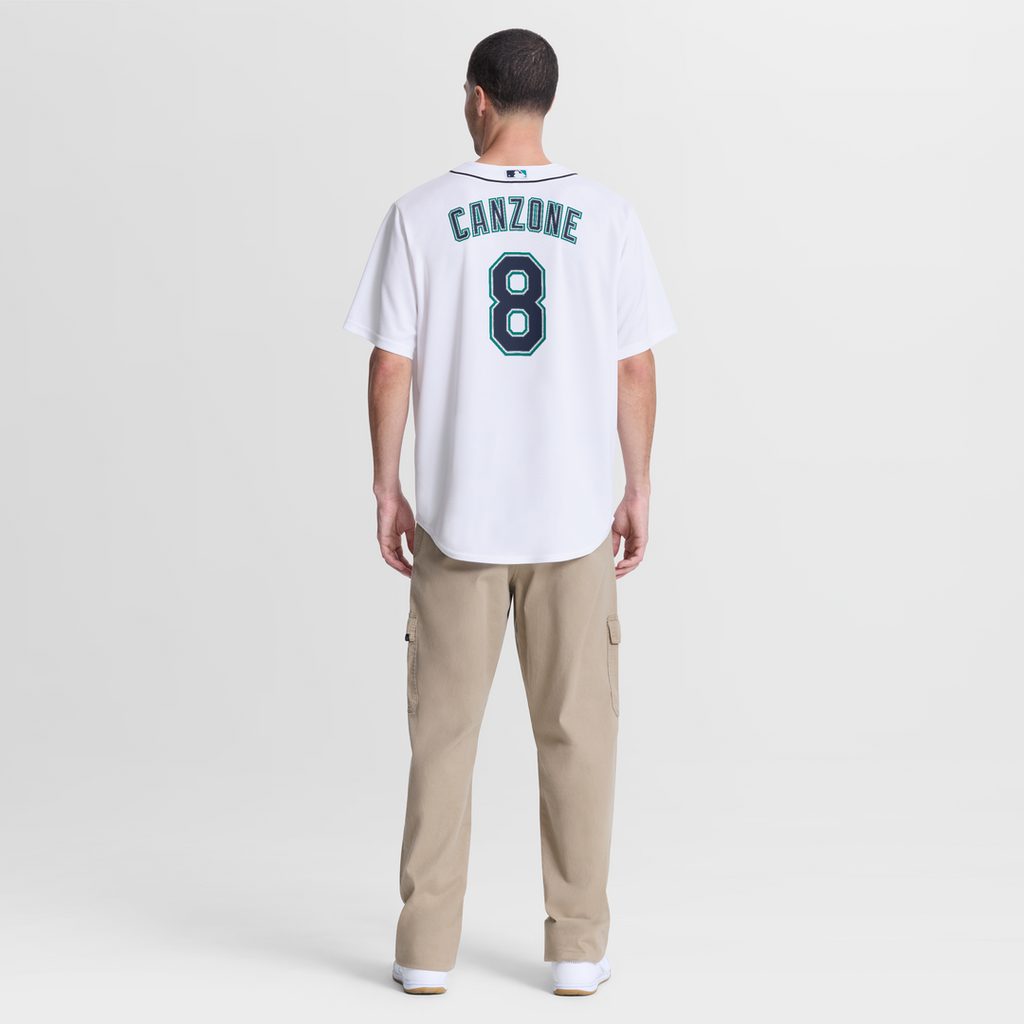 Seattle Mariners Dominic Canzone | Nike White Home Replica Jersey