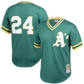 Athletics Rickey Henderson | Mitchell & Ness Green Cooperstown Collection Big & Tall Mesh Batting Practice Jersey