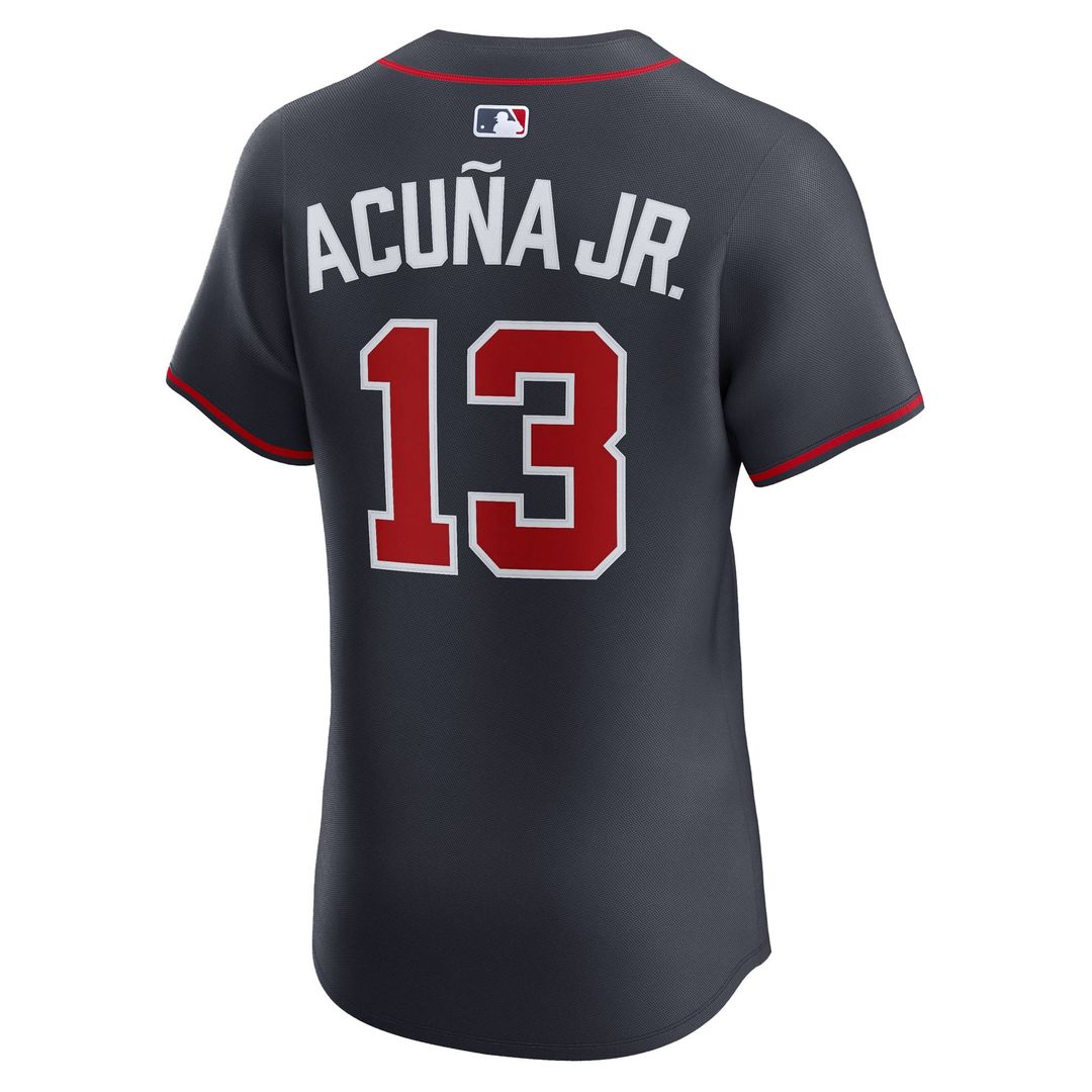 Atlanta Braves Ronald Acuña Jr. | Nike Navy Alternate Elite Jersey