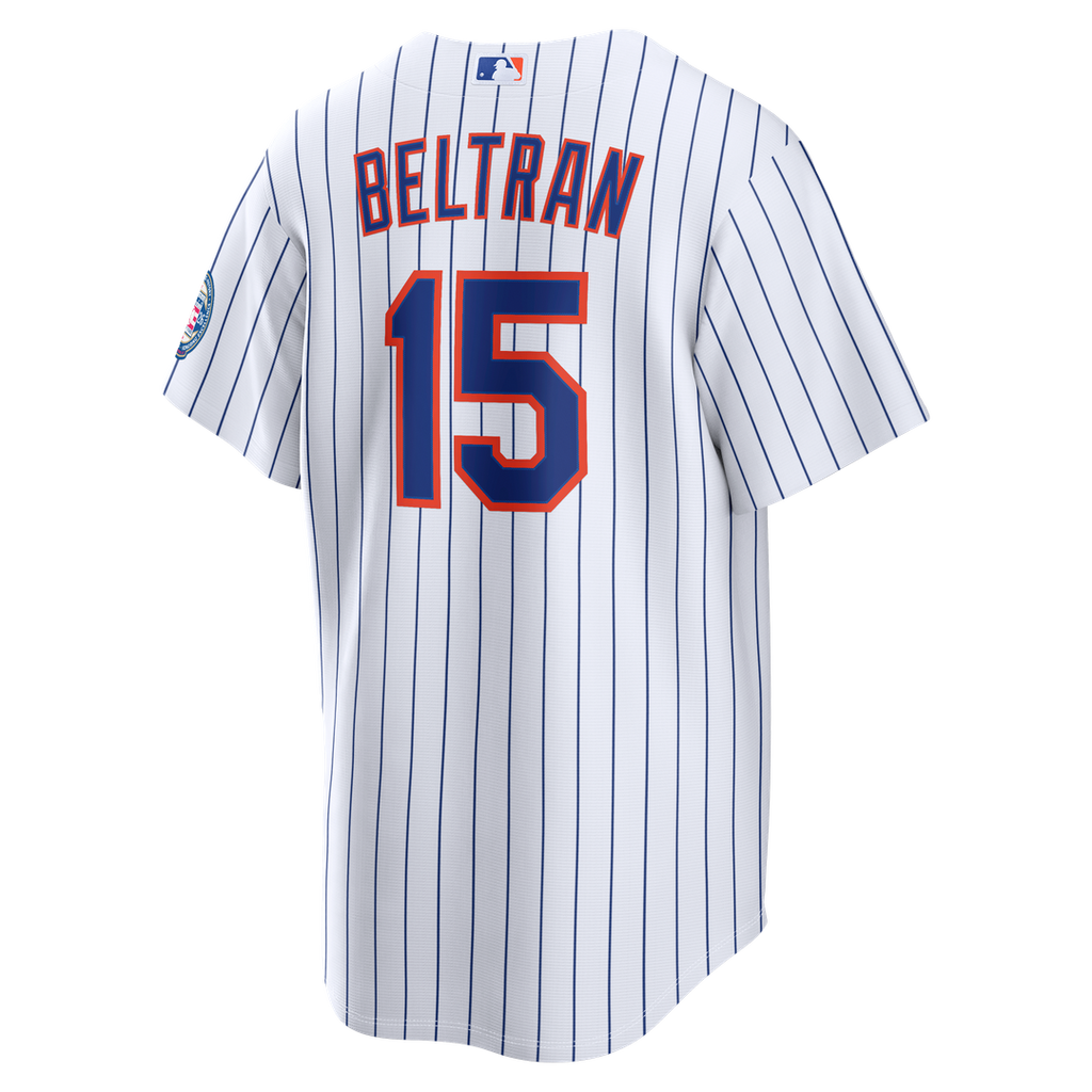 New York Mets Carlos Beltran | Nike White Home Replica 2026 Hall of Fame Patch Jersey