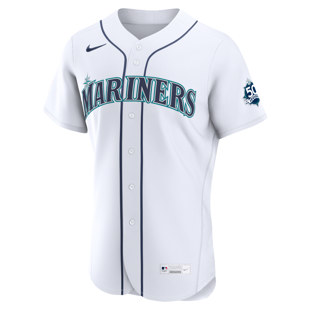 Seattle Mariners J.P. Crawford | Nike White Home 50th Season Authentic Jersey
