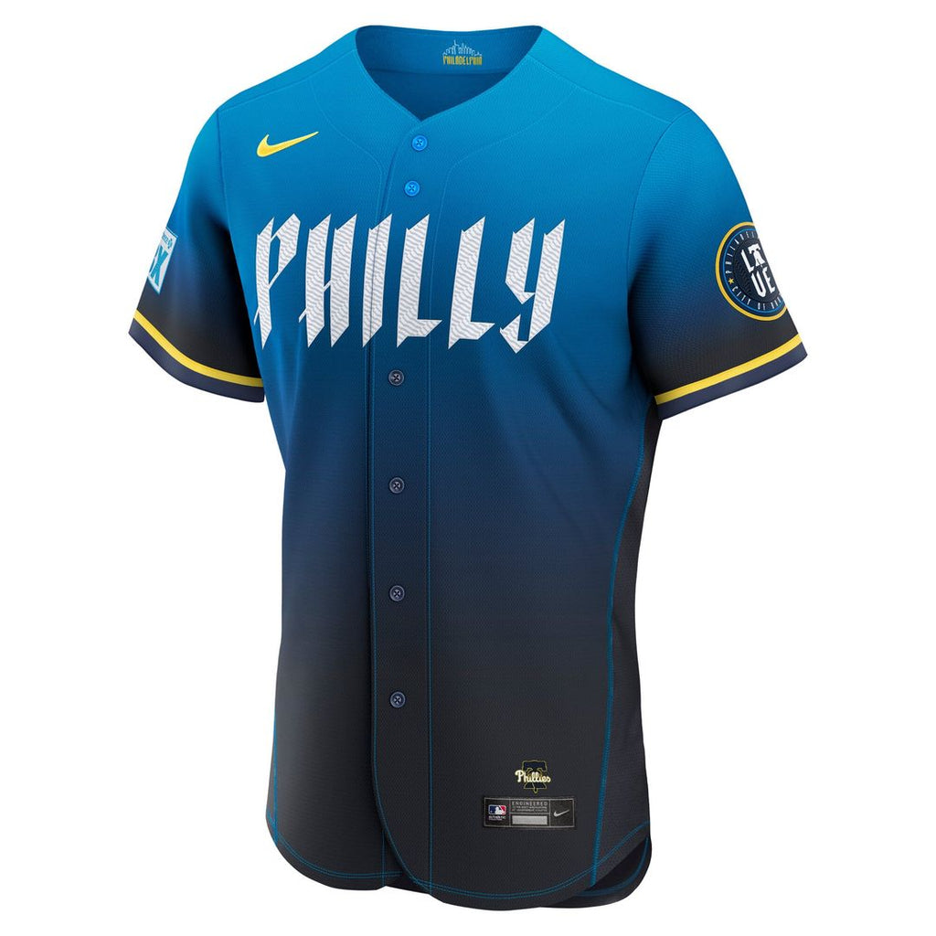 Philadelphia Phillies Trea Turner | Nike Navy City Connect Authentic Sponsor Patch Jersey