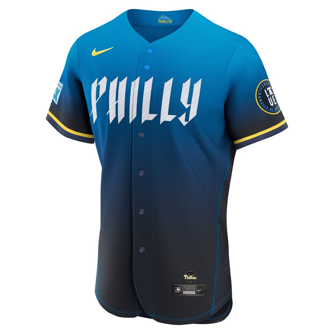 Philadelphia Phillies Trea Turner | Nike Navy City Connect Authentic Sponsor Patch Jersey