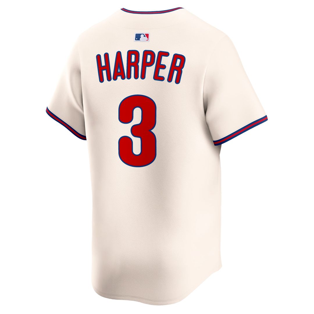 Philadelphia Phillies Bryce Harper | Nike Cream Alternate Limited Jersey