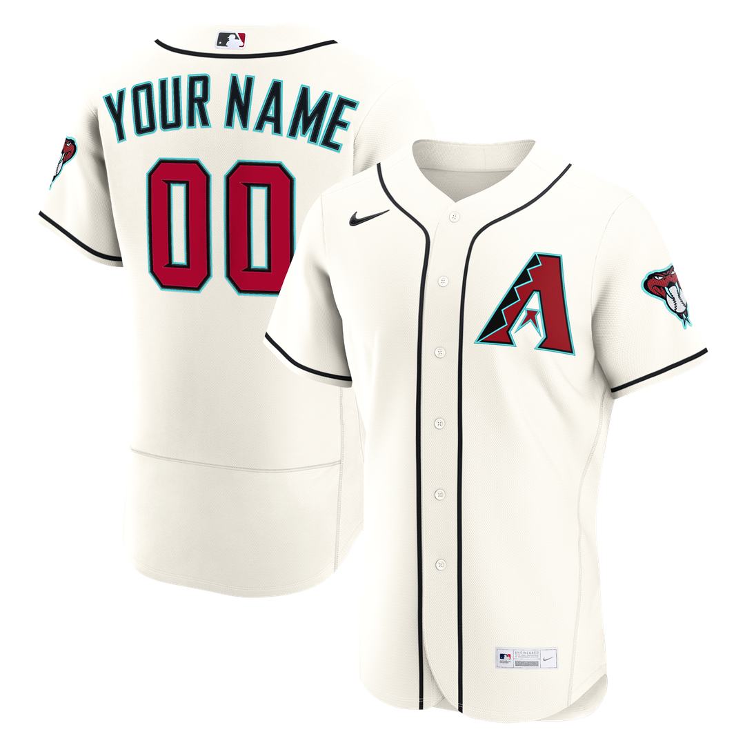 Arizona Diamondbacks | Nike Cream Home Authentic Custom Jersey