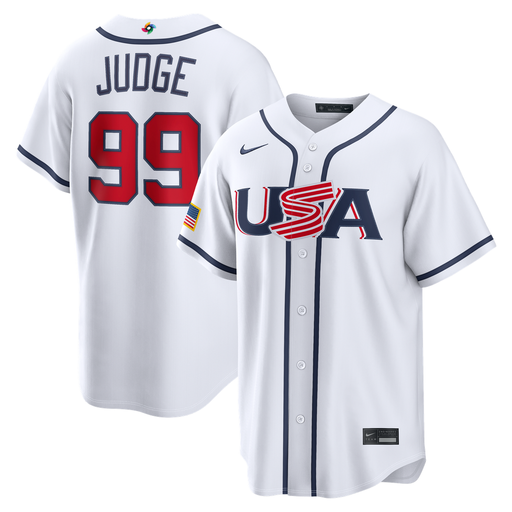 USA Baseball Aaron Judge | Nike White 2026 World Baseball Classic Home Stadium Jersey