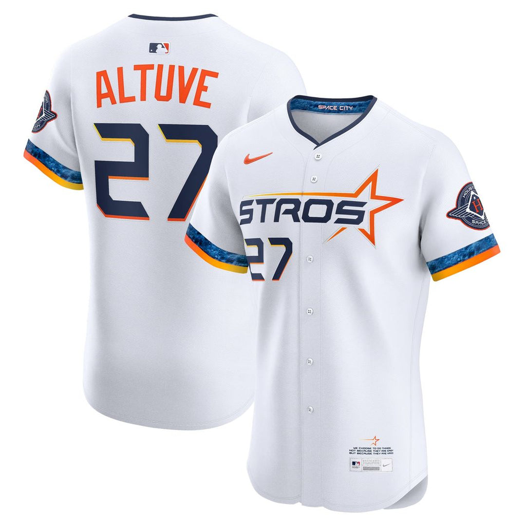 Houston Astros Jose Altuve | Nike White 2025 City Connect Elite Player Jersey
