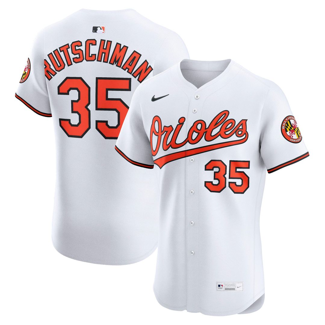 Baltimore Orioles Adley Rutschman | Nike White Home Elite Jersey