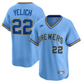 Milwaukee Brewers Christian Yelich | Nike Powder Blue Cooperstown Collection Limited Jersey