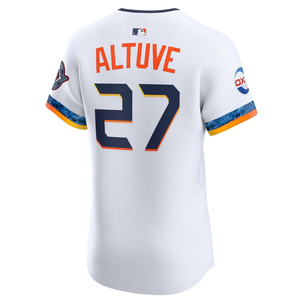 Houston Astros Jose Altuve | Nike White 2025 City Connect Elite Player Jersey