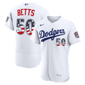 Fourth of July Los Angeles Dodgers Mookie Betts | Nike White USA 250 Authentic Jersey