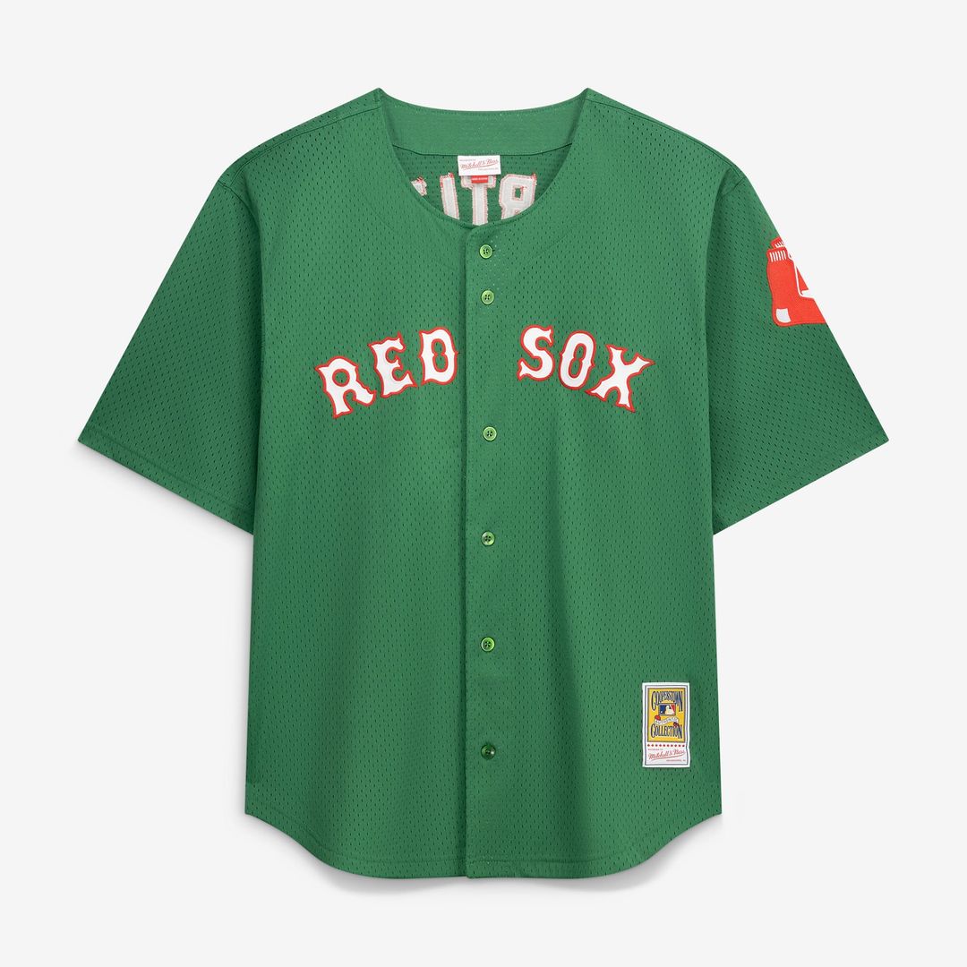 Boston Red Sox David Ortiz | Mitchell & Ness Kelly Green Big & Tall Cooperstown Collection Mesh Batting Practice Jersey
