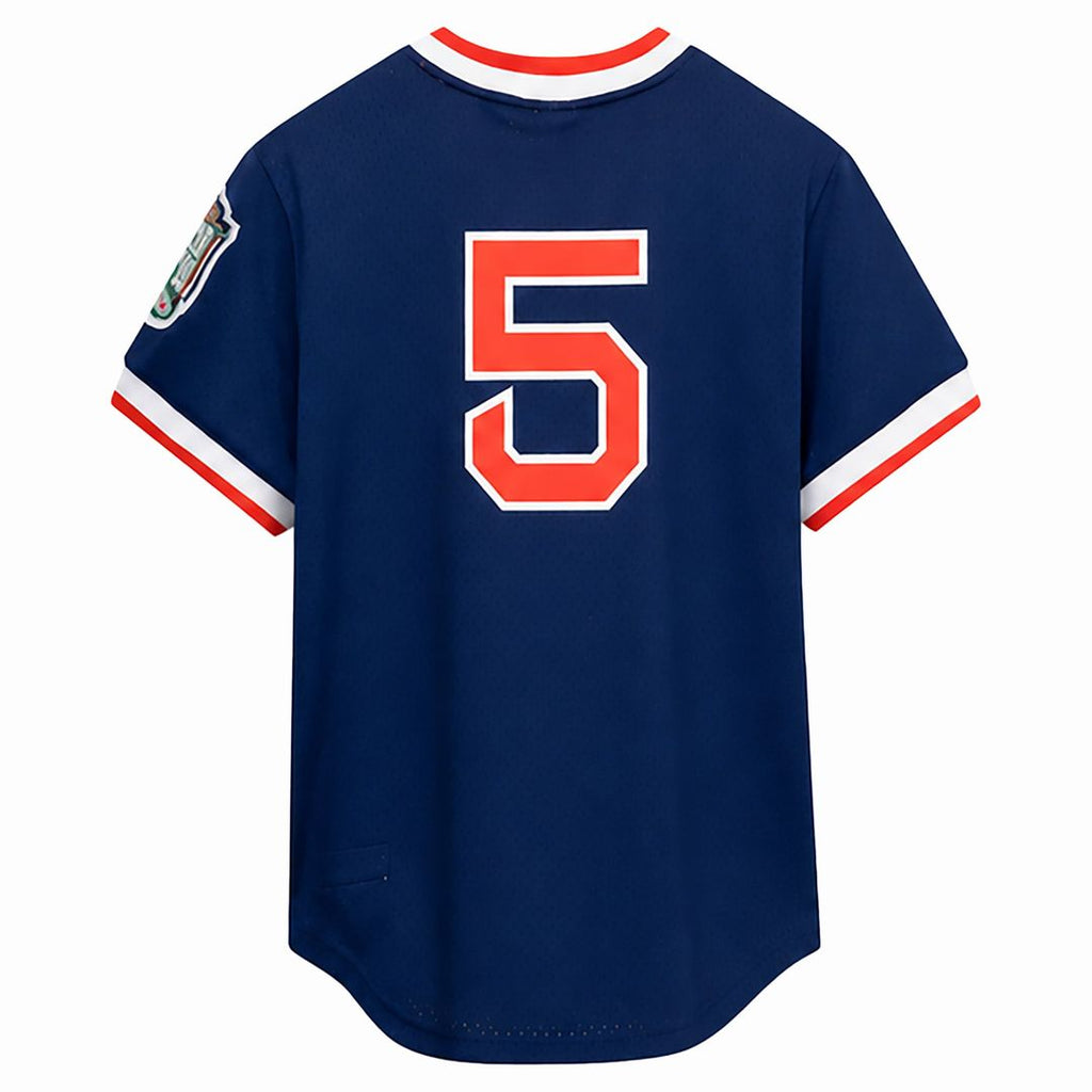 Boston Red Sox Nomar Garciaparra | Mitchell & Ness Navy Big & Tall Cooperstown Mesh Batting Practice Jersey