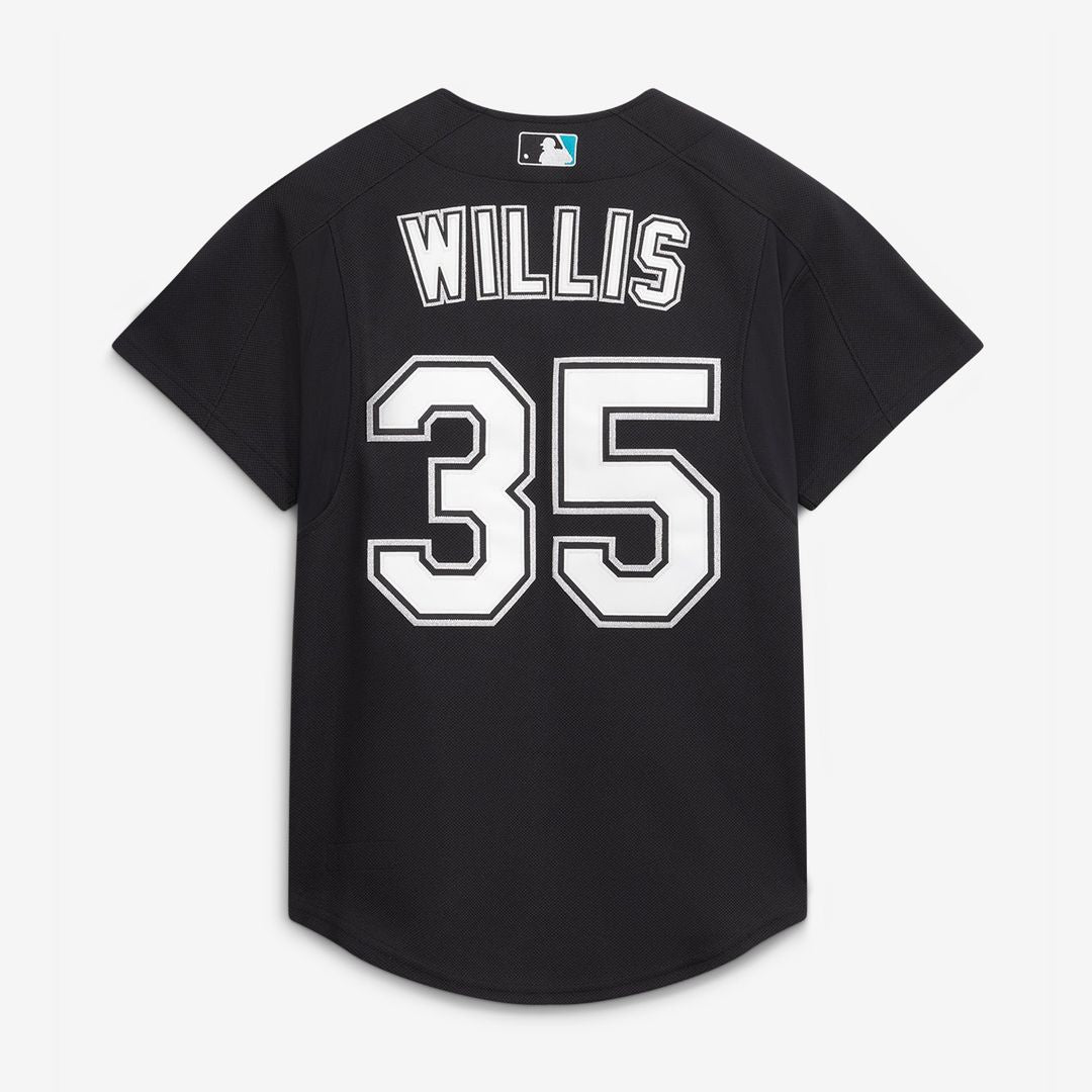 Florida Marlins Dontrelle Willis | Mitchell & Ness Black Cooperstown Collection Mesh Batting Practice Button-Up Jersey