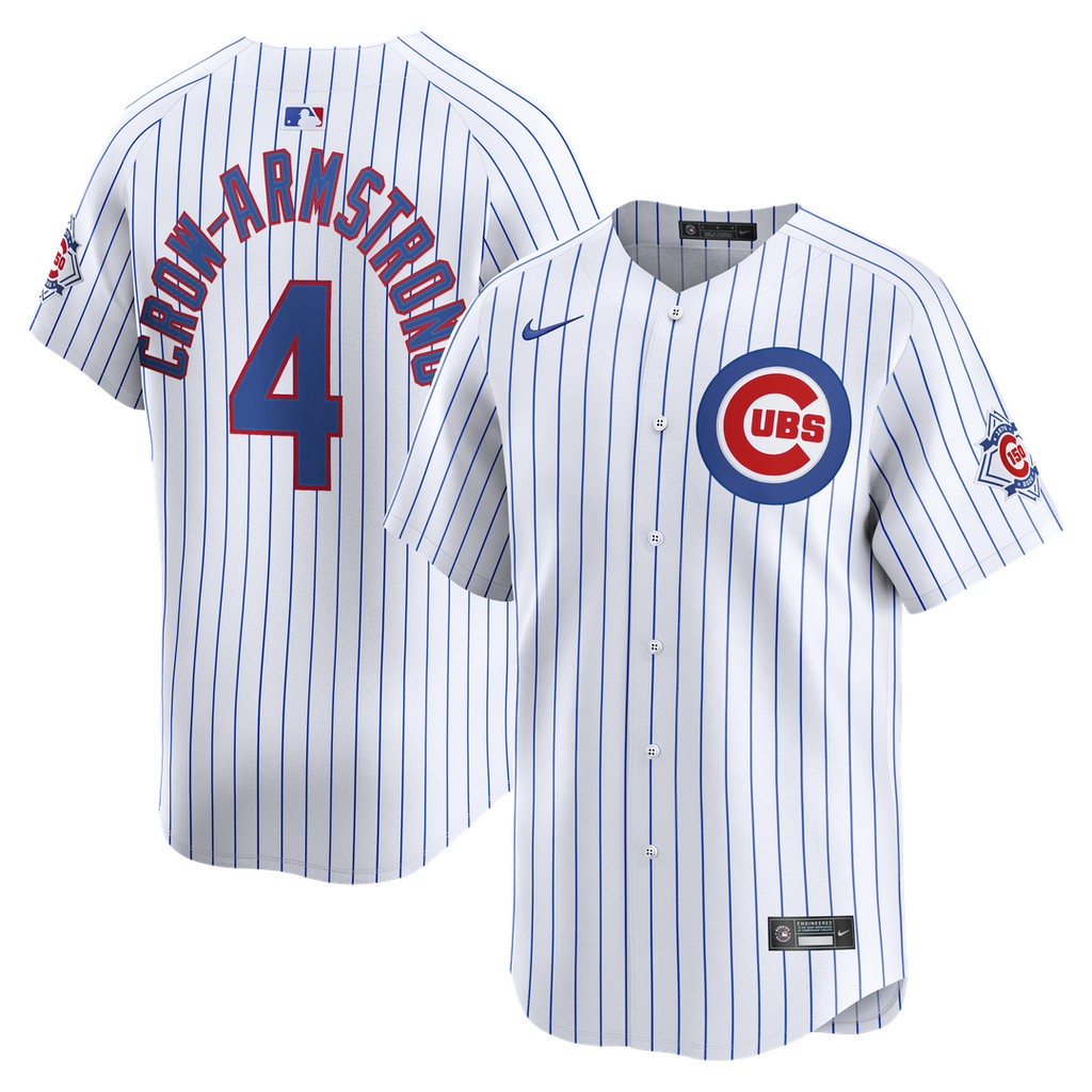 Chicago Cubs Pete Crow-Armstrong | Nike White 150th Anniversary Limited Jersey