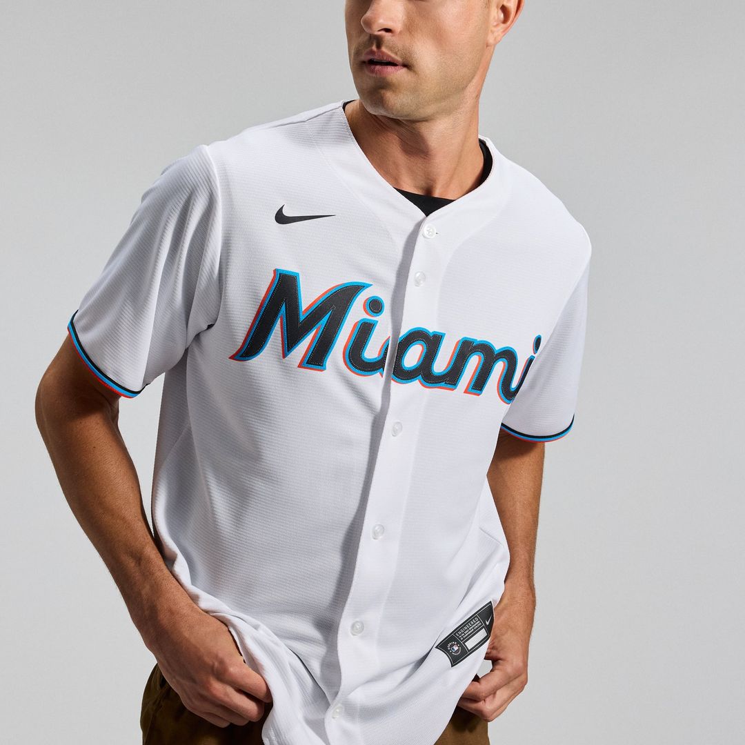 Miami Marlins | Nike White Home Replica Team Jersey